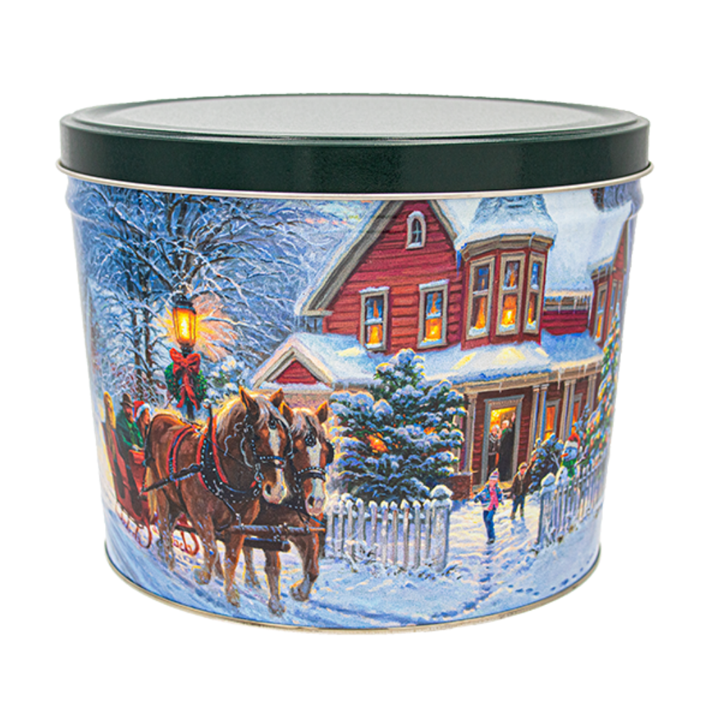 3-Flavor Dashing Through the Snow Holiday Popcorn Tin
