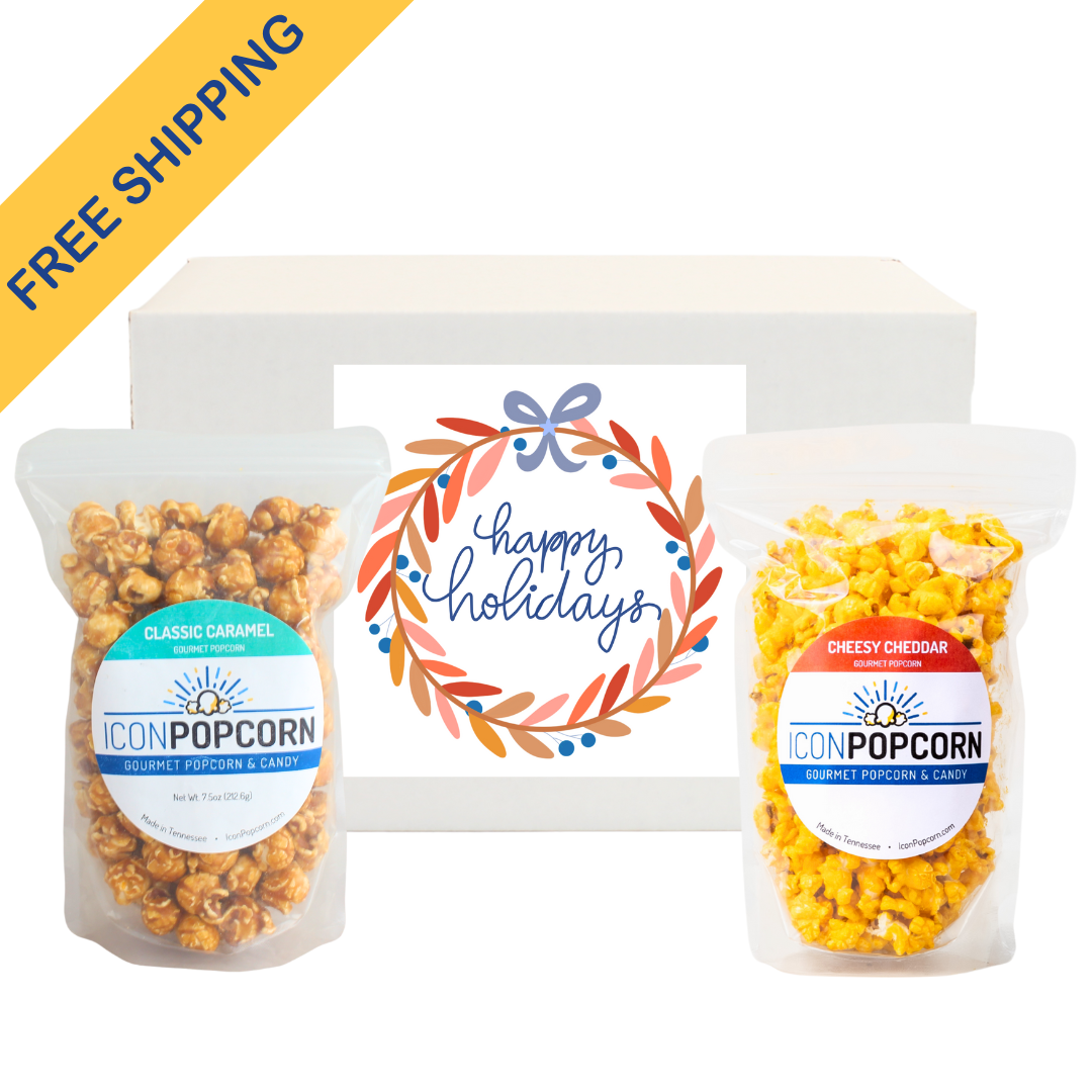 Happy Holidays Popcorn Gift Box
