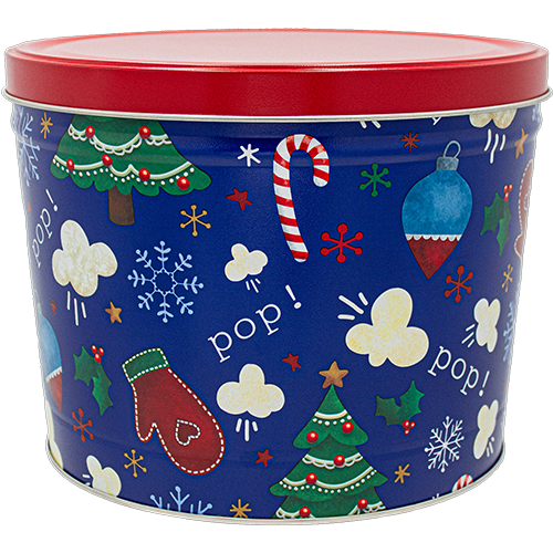 Popcorn 3 Flavor Holiday Popcorn Tin